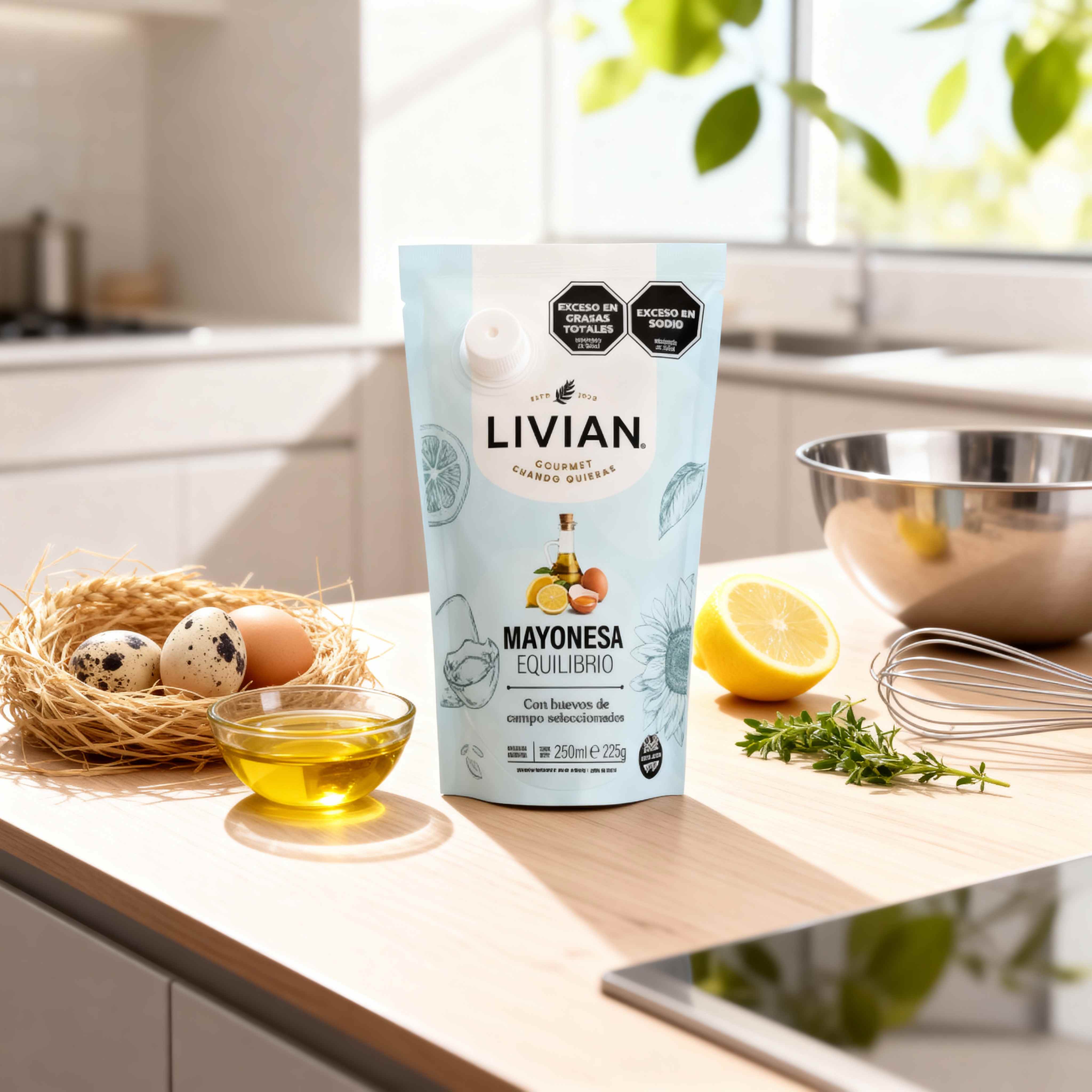 Mayonesa equilibrio en cocina